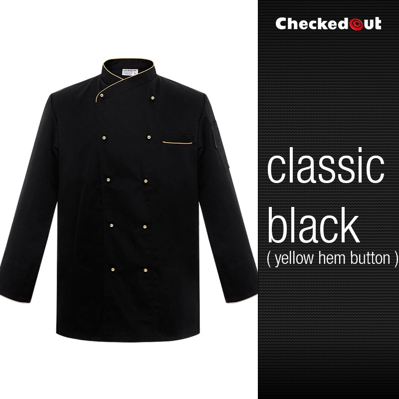 black golden hem button coat 